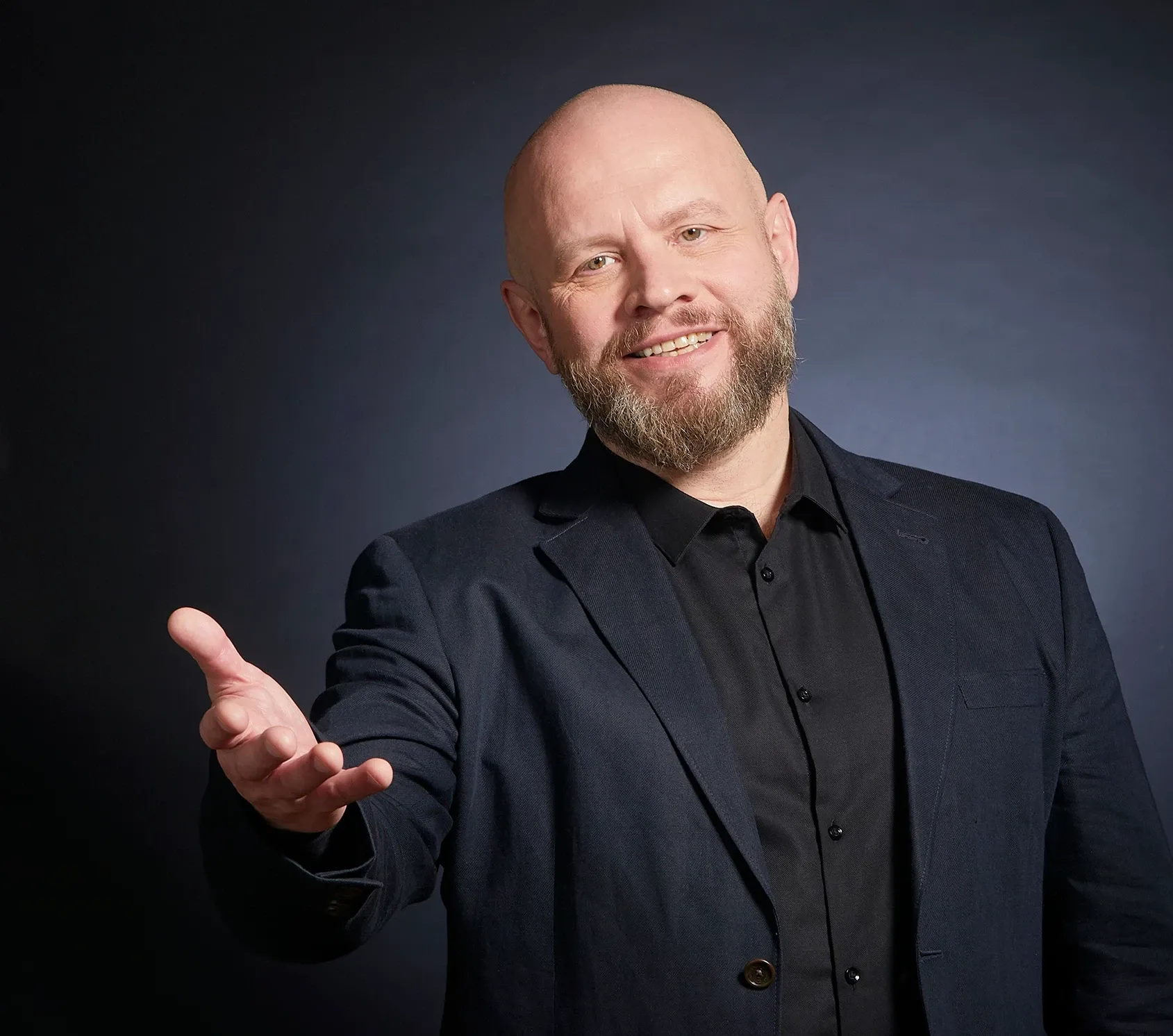 Alexander Golev photographed in a professional setting